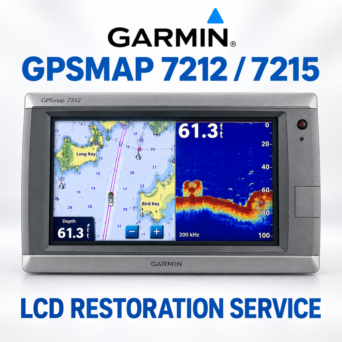 Garmin GPSMAP 7212 and 7215 LCD restoration service