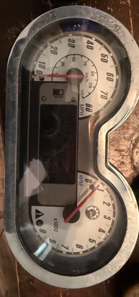 BRP Sea-Doo Bombardier gauge cluster before LCD restoration