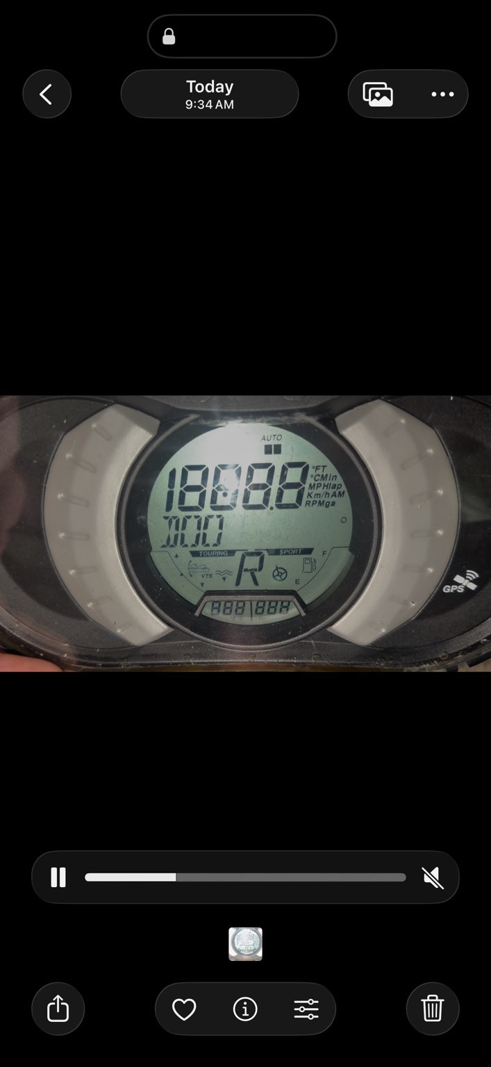BRP Sea-Doo display after restoration