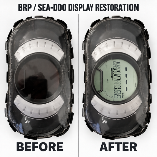 BRP Sea-Doo display restoration before and after