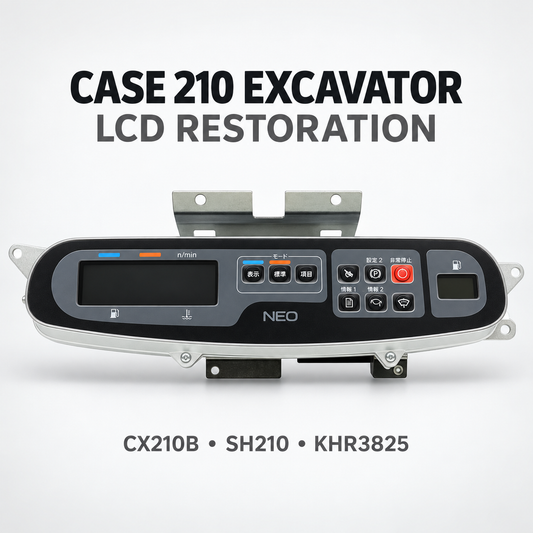 CASE 210 CX210B SH210 excavator digital cluster LCD restoration service