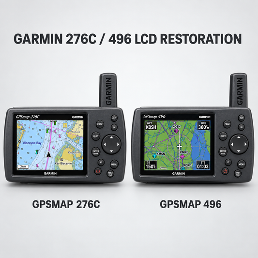 Garmin GPSMAP 276C and 496 LCD restoration service