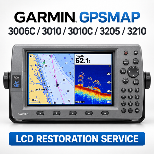 Garmin GPSMAP 3006C, 3010, 3010C, 3205 and 3210 LCD restoration service