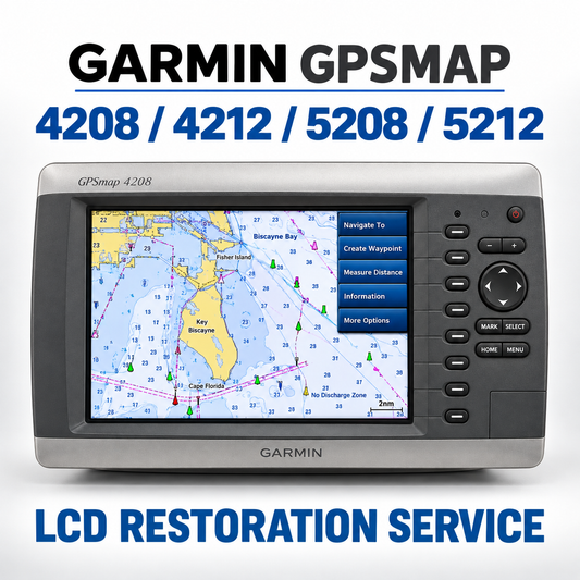 Garmin GPSMAP 4208, 4212, 5208 and 5212 LCD restoration service