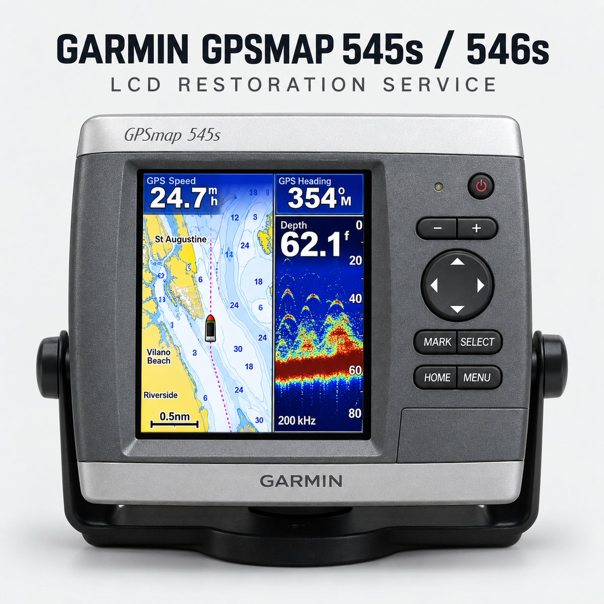 Garmin GPSMAP 545s and 546s LCD restoration service