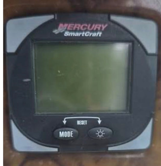 Small Mercury SmartCraft System Monitor with faded LCD before restoration